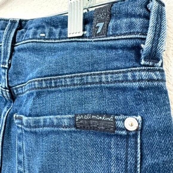 7 For All Mankind Distressed Jeans with Side Stripe, Size 24 - Picture 4 of 8